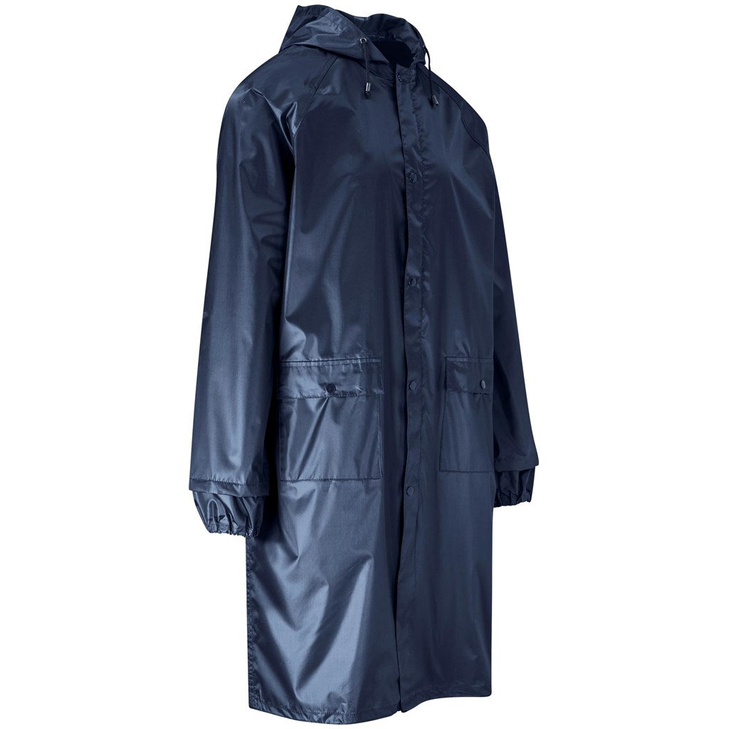 Thunder Rubberised Polyester/Pvc Raincoat - Navy