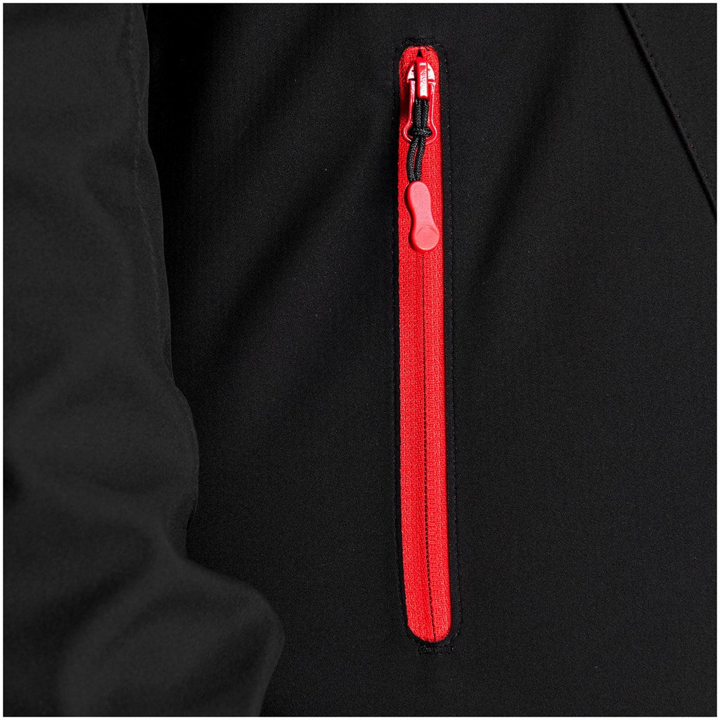 Mens Geneva Softshell Jacket - Black Red
