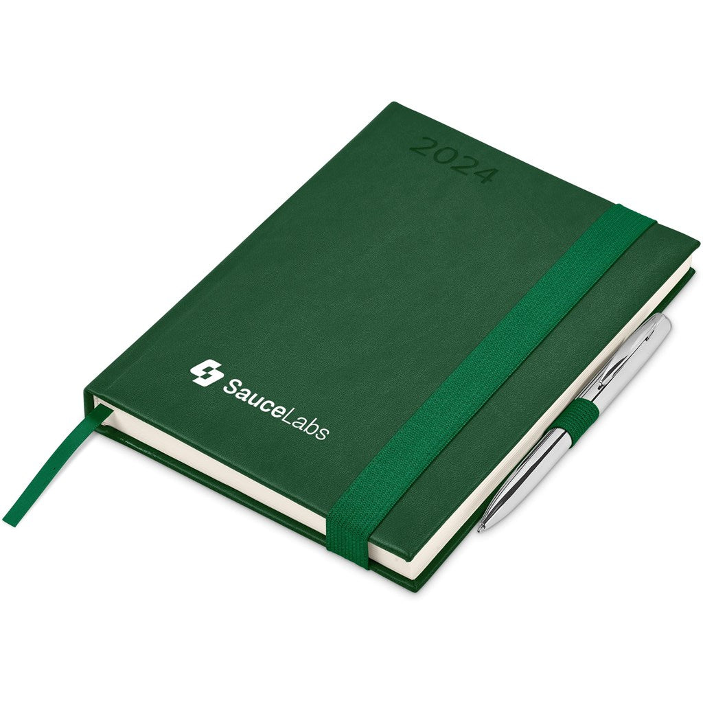 Advantage 2024 A5 Diary & Cypher Pen Set - Yellow