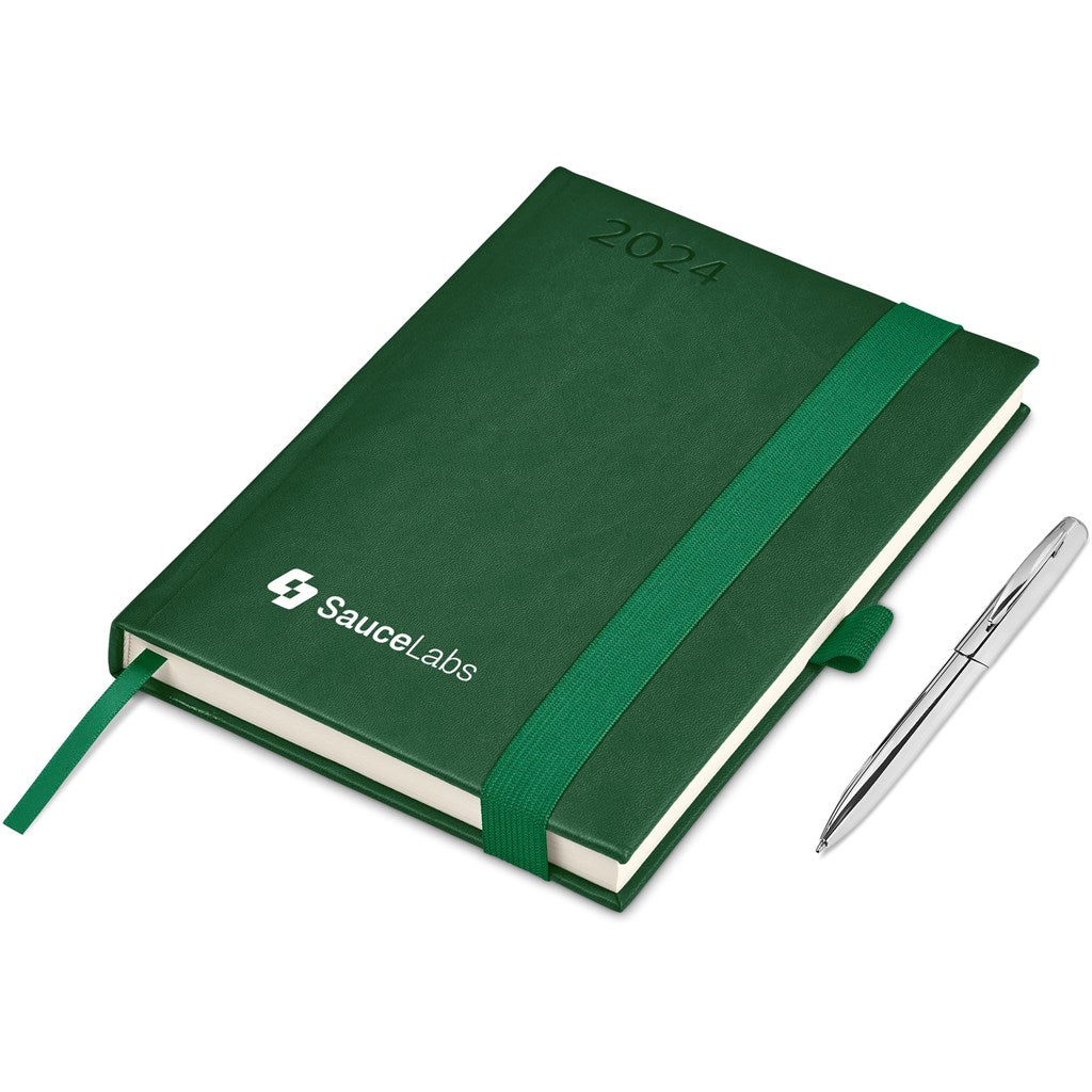 Advantage 2024 A5 Diary & Cypher Pen Set - Yellow