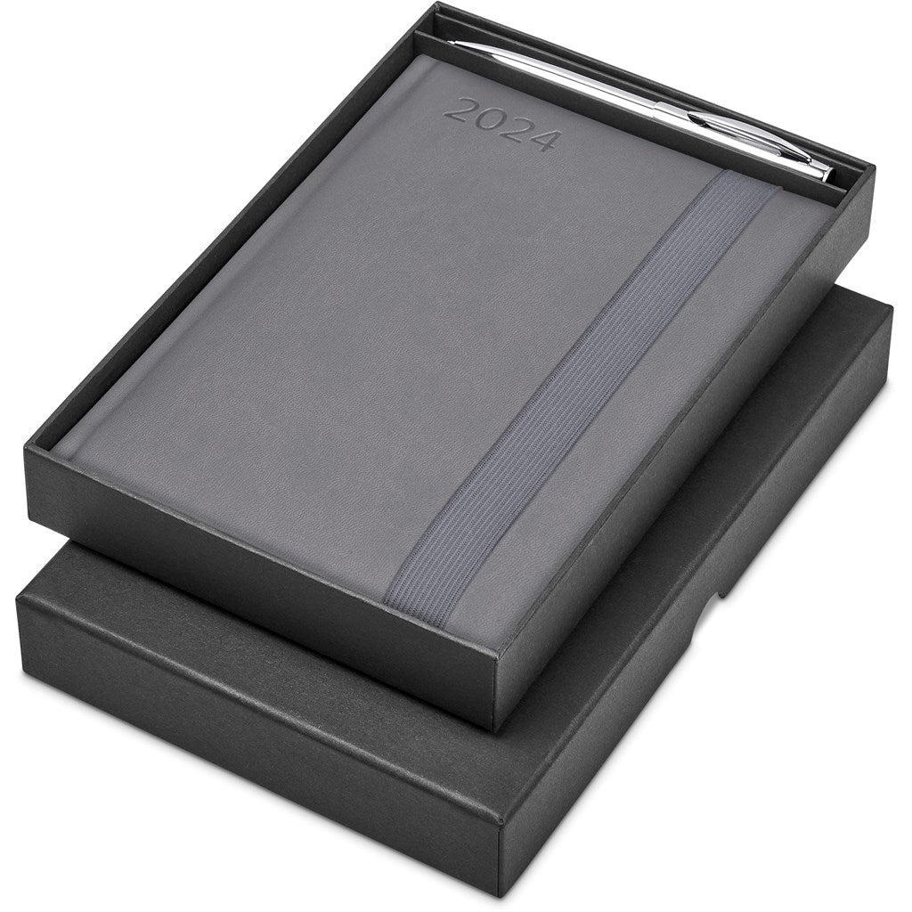 Advantage 2024 A5 Diary & Cypher Pen Set - Yellow