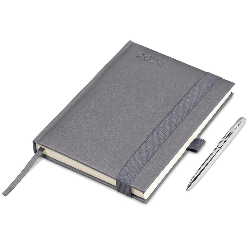 Advantage 2024 A5 Diary & Cypher Pen Set - Yellow