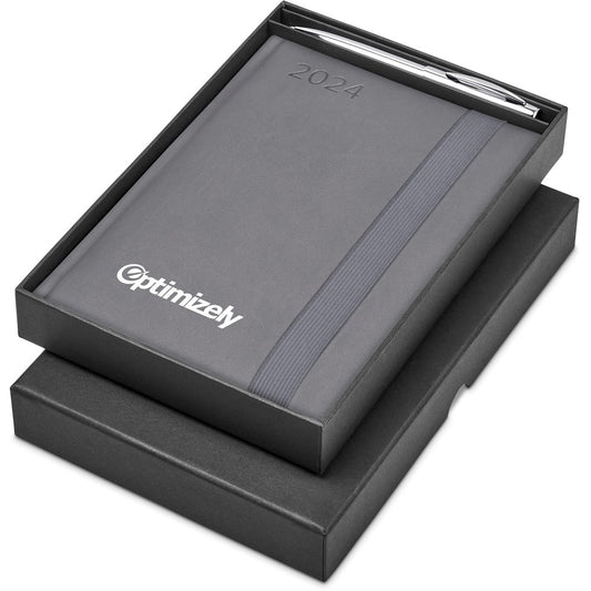 Advantage 2024 A5 Diary & Cypher Pen Set - Yellow