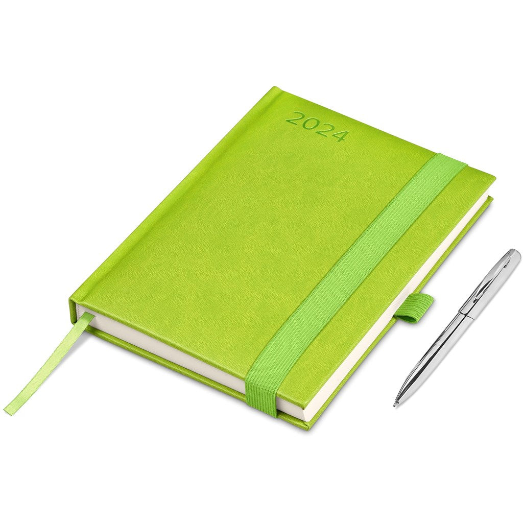 Advantage 2024 A5 Diary & Cypher Pen Set - Yellow