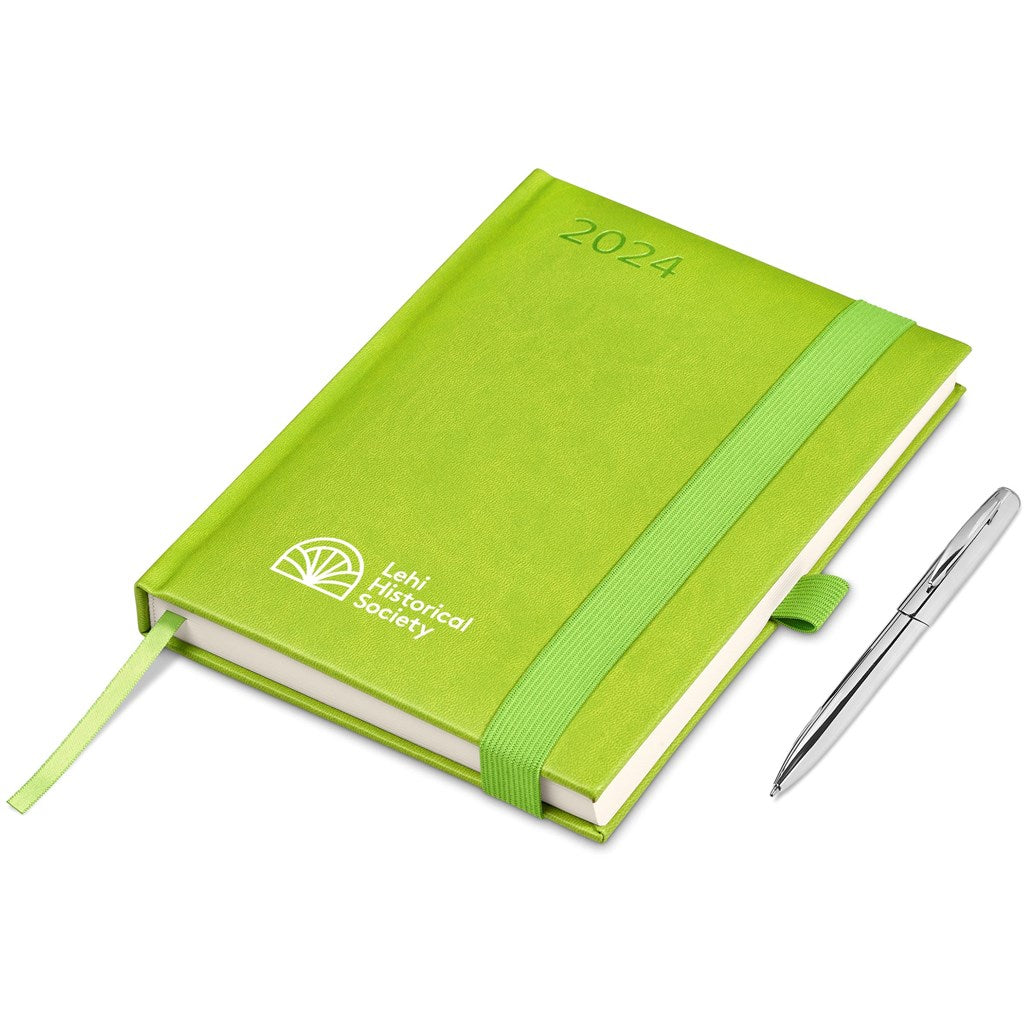 Advantage 2024 A5 Diary & Cypher Pen Set - Yellow