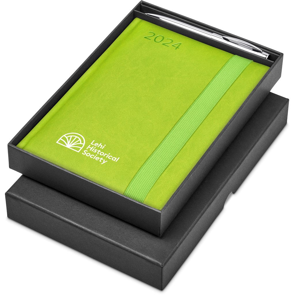 Advantage 2024 A5 Diary & Cypher Pen Set - Yellow