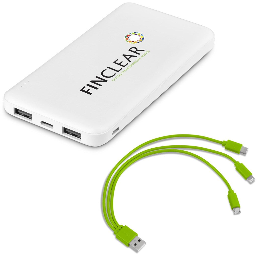 Kingpin White 10 Compact Power Bank – 10,000mAh