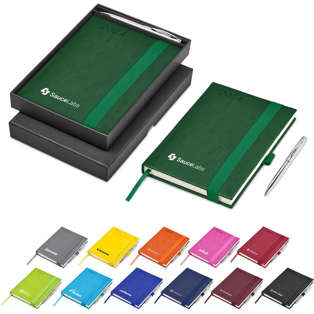 Advantage 2024 A5 Diary & Cypher Pen Set - Yellow