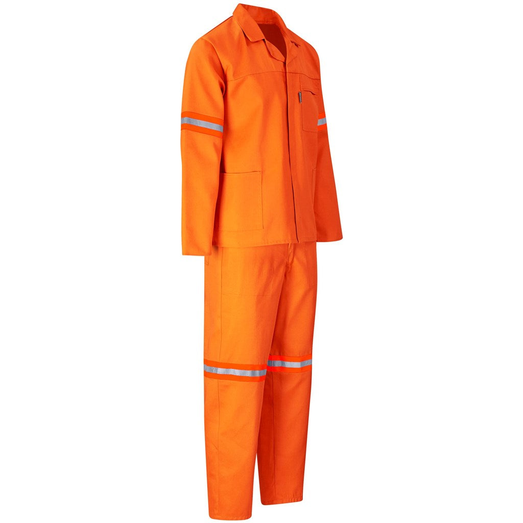 Trade Polycotton Conti - Suit Reflective Arms, Legs & Back - Orange Tape