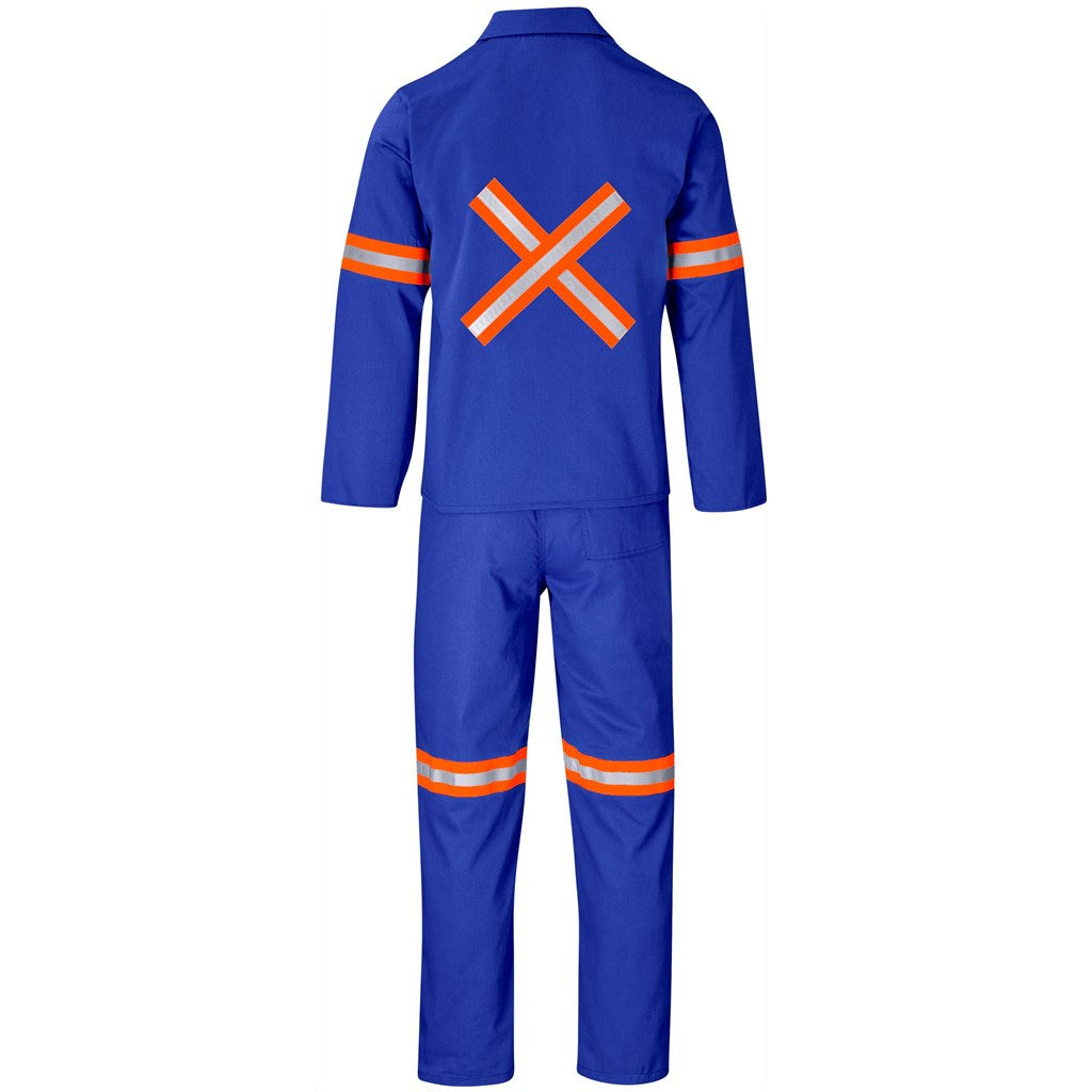 Trade Polycotton Conti - Suit Reflective Arms, Legs & Back - Orange Tape