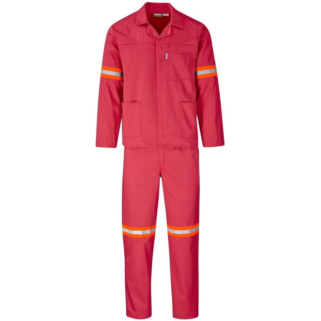 Trade Polycotton Conti - Suit Reflective Arms, Legs & Back - Orange Tape