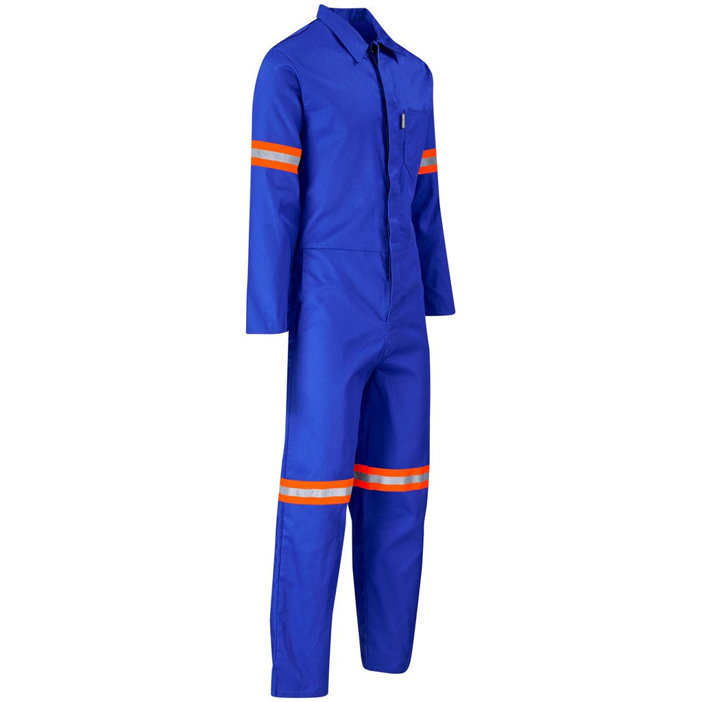 Safety Polycotton Boiler Suit - Reflective Arms & Legs - Orange Tape