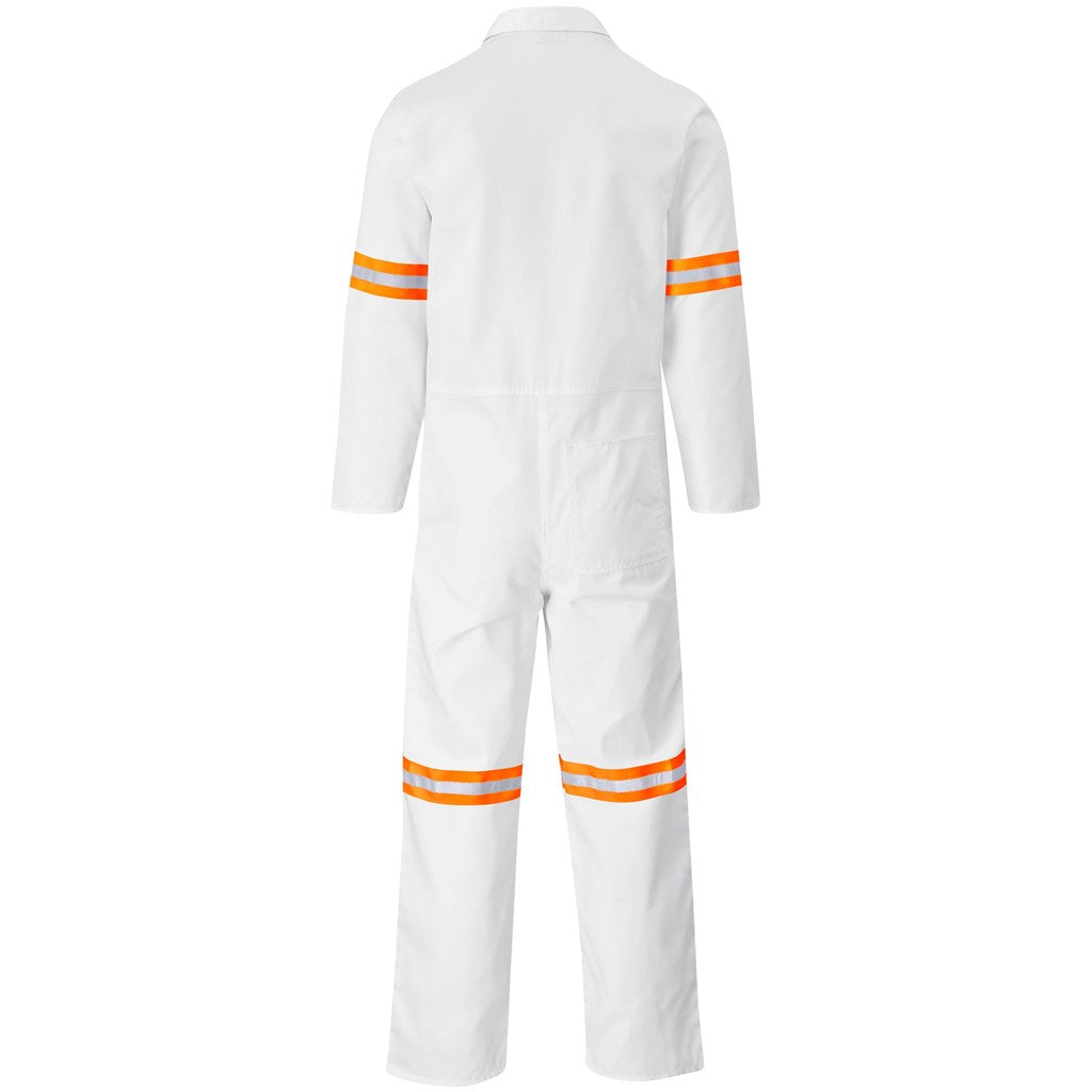 Safety Polycotton Boiler Suit - Reflective Arms & Legs - Orange Tape