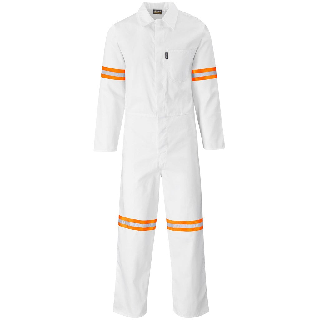 Safety Polycotton Boiler Suit - Reflective Arms & Legs - Orange Tape