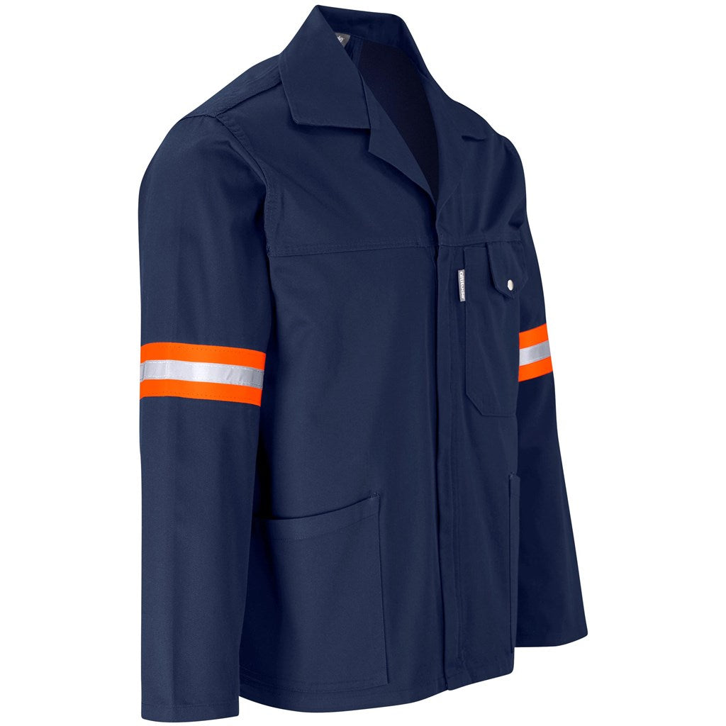 Site Premium Polycotton Jacket - Reflective Arms - Orange Tape