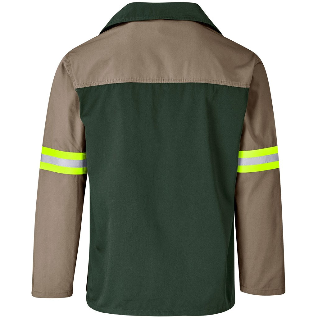 Site Premium Two-Tone Polycotton Jacket - Reflective Arms - Yellow Tape