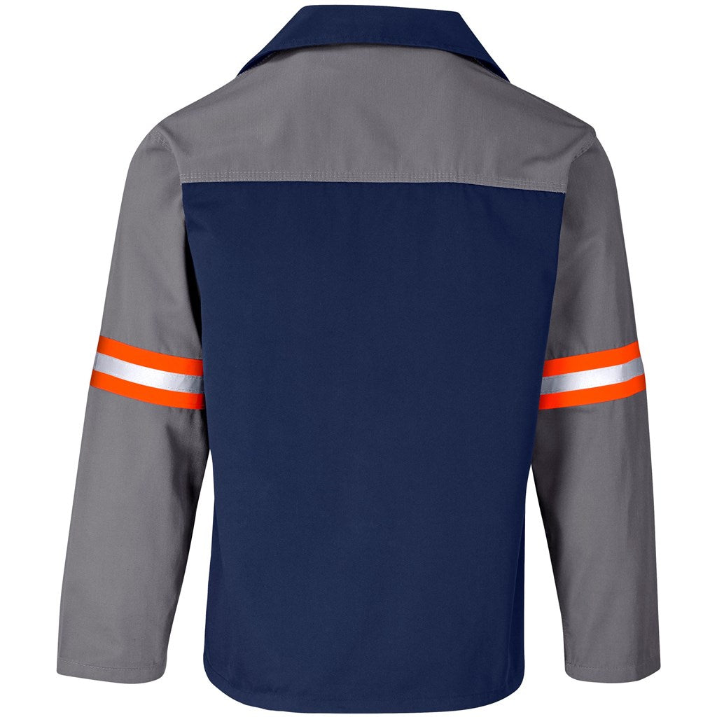 Site Premium Two-Tone Polycotton Jacket - Reflective Arms - Orange Tape