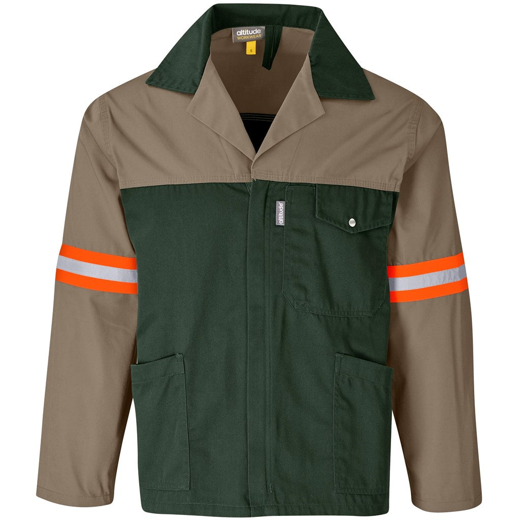 Site Premium Two-Tone Polycotton Jacket - Reflective Arms - Orange Tape