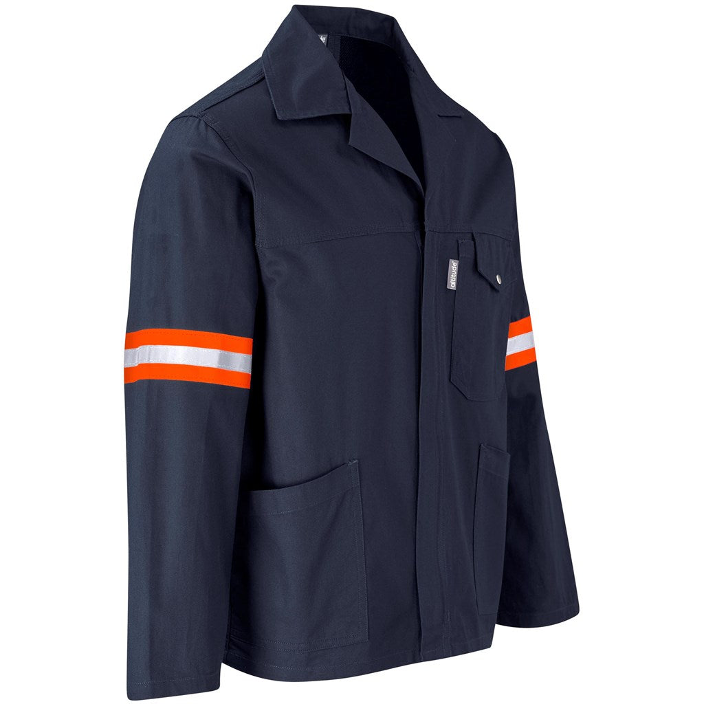 Artisan Premium 100% Cotton Jacket - Reflective Arms - Orange Tape