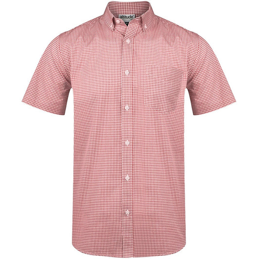 Mens Short Sleeve Edinburgh Shirt - Red