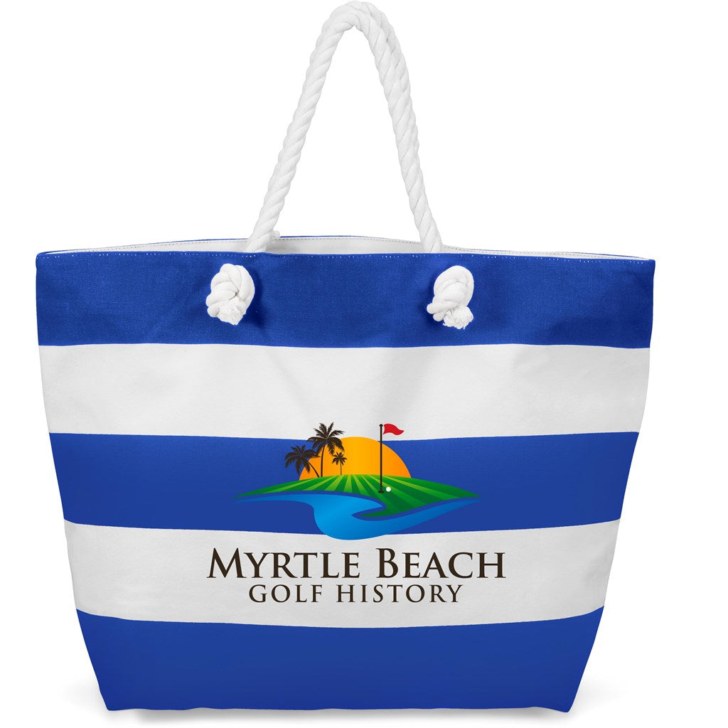 US Basic Coastline Cotton Beach Bag - Blue
