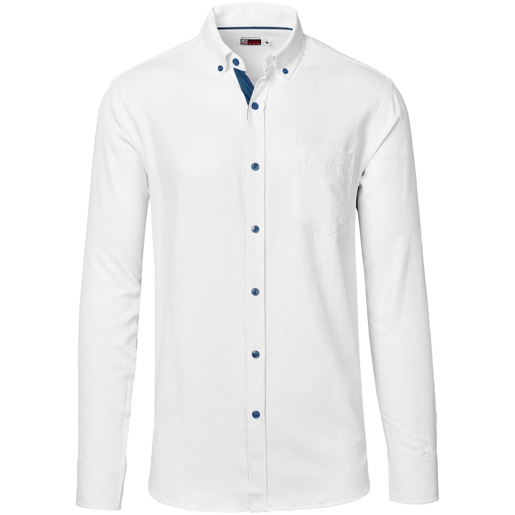 Mens Long Sleeve Casablanca Shirt - Navy