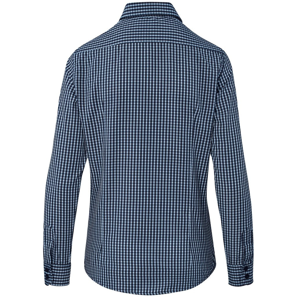 Ladies Long Sleeve Kenton Shirt - Navy