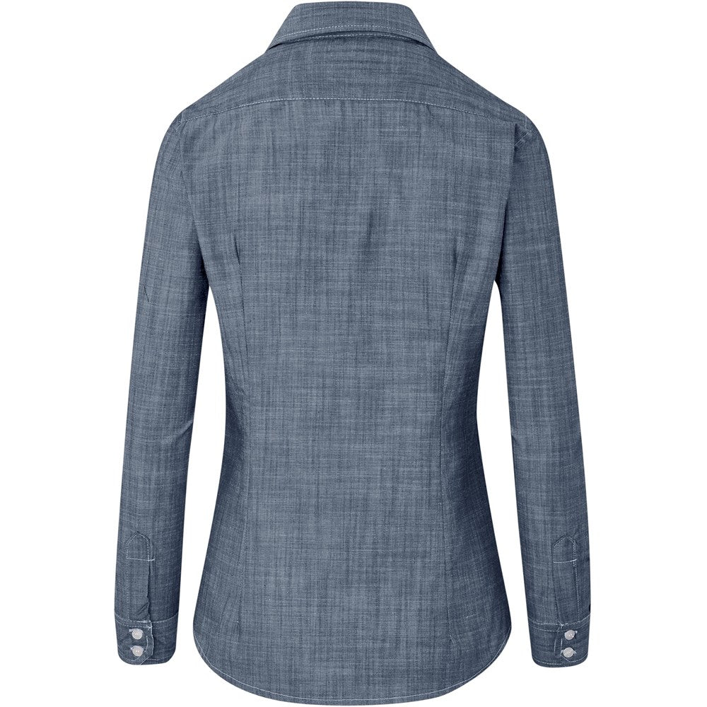 Ladies Long Sleeve Windsor Shirt - Navy