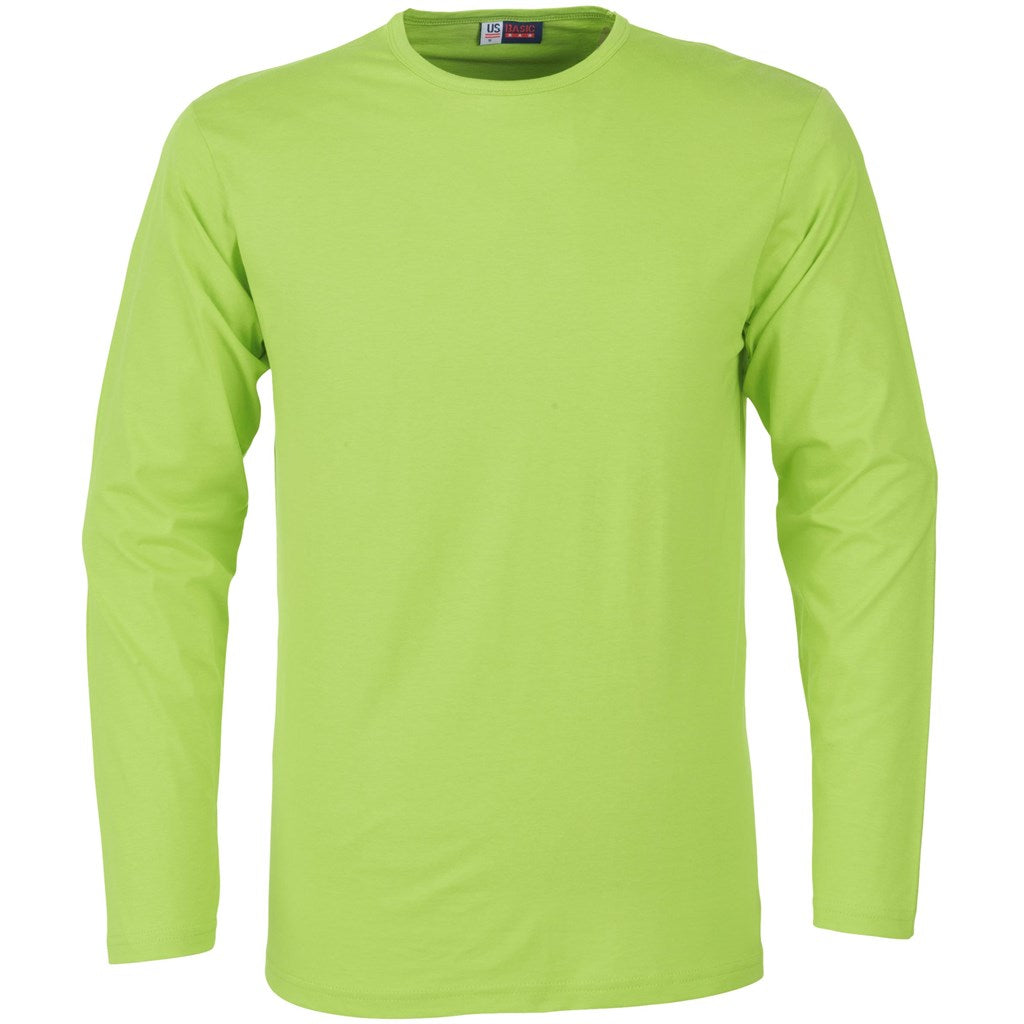 Mens Long Sleeve Portland T-Shirt - Lime