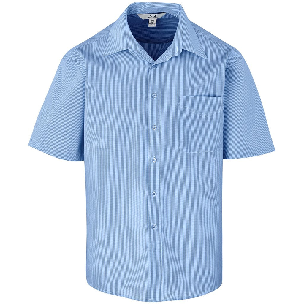 Mens Short Sleeve Micro Check Shirt