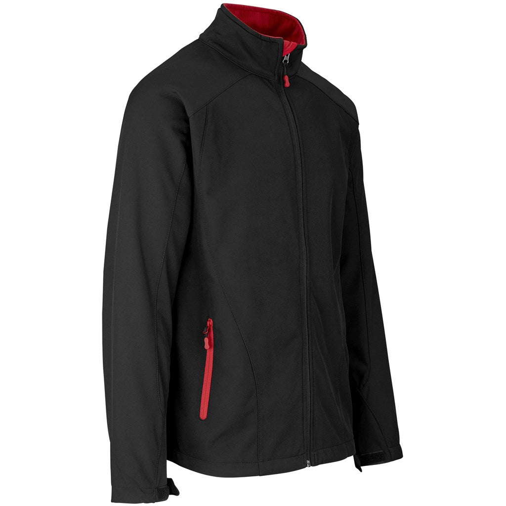 Mens Geneva Softshell Jacket - Black Red