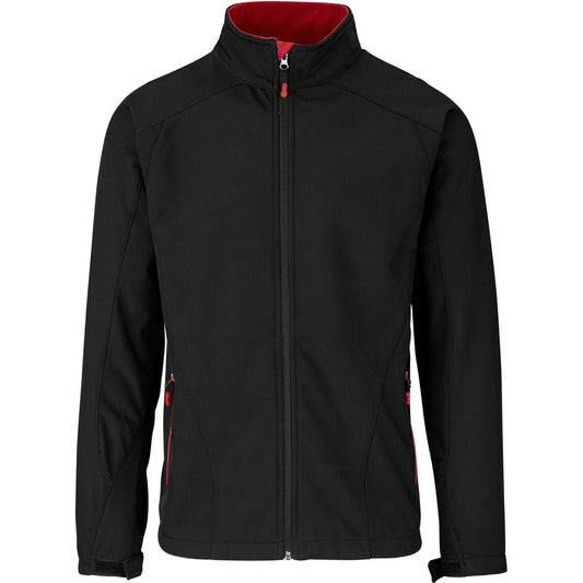 Mens Geneva Softshell Jacket - Black Red