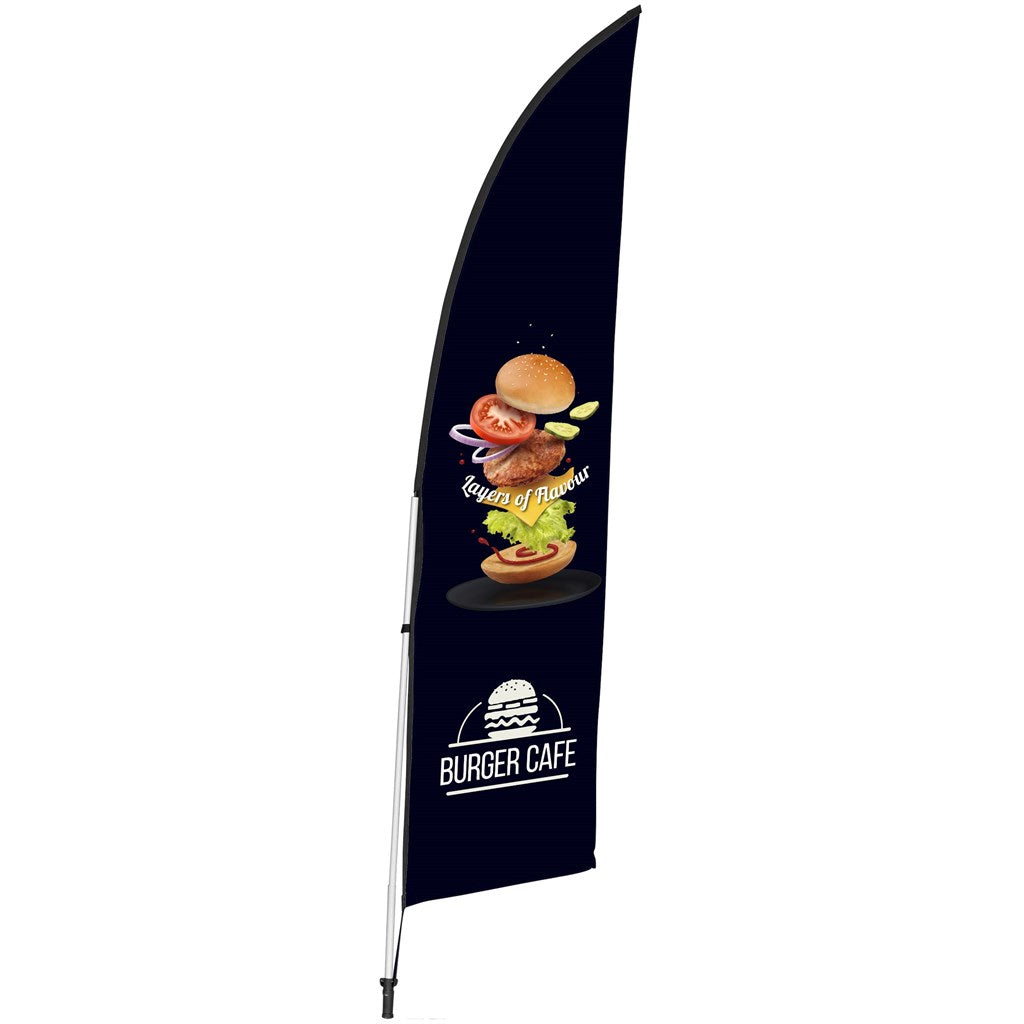 Legend 2M Sublimated Arcfin Double-Sided Flying Banner - 1 complete unit