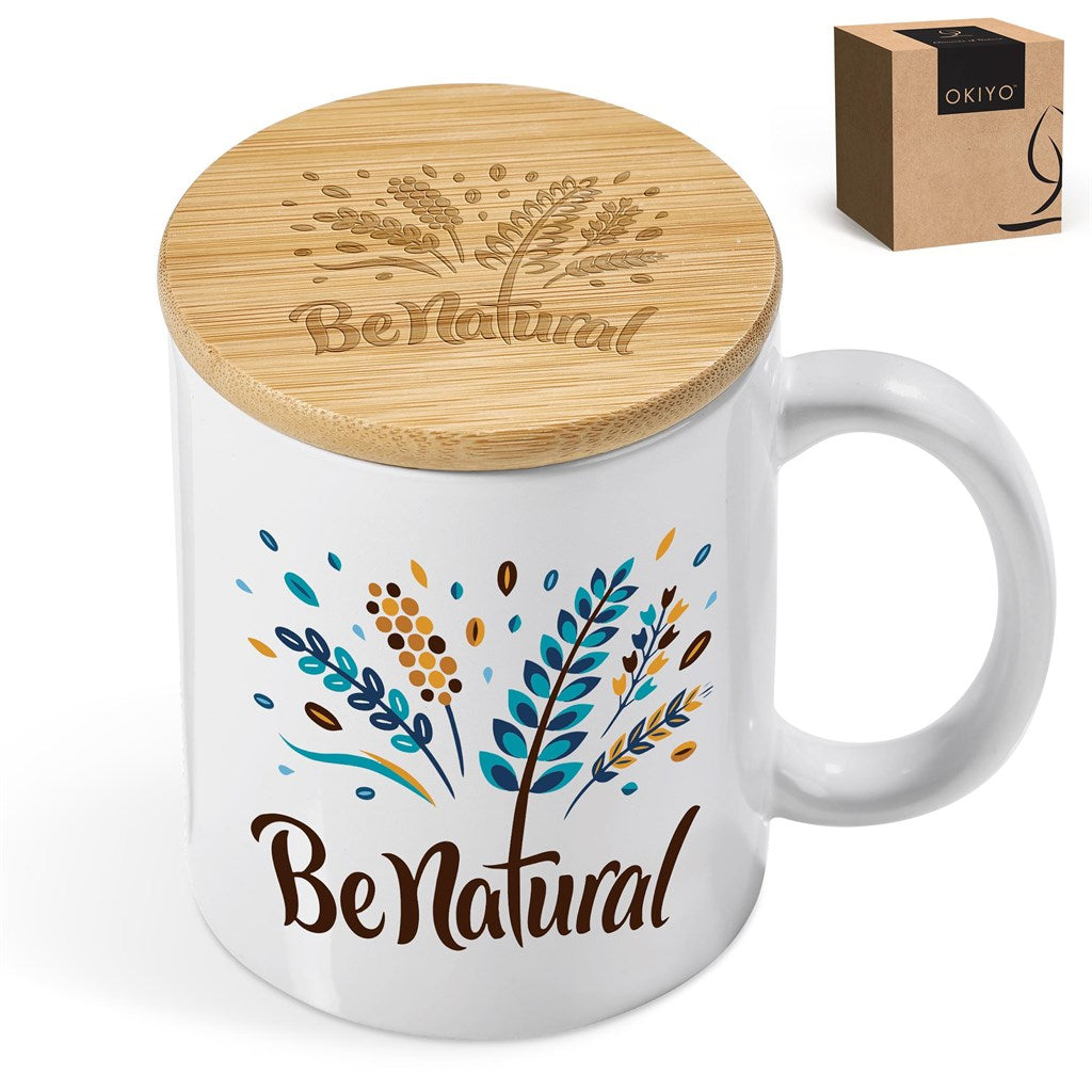 Okiyo Sozo Bamboo & Ceramic Sublimation Coffee Mug - 330ml