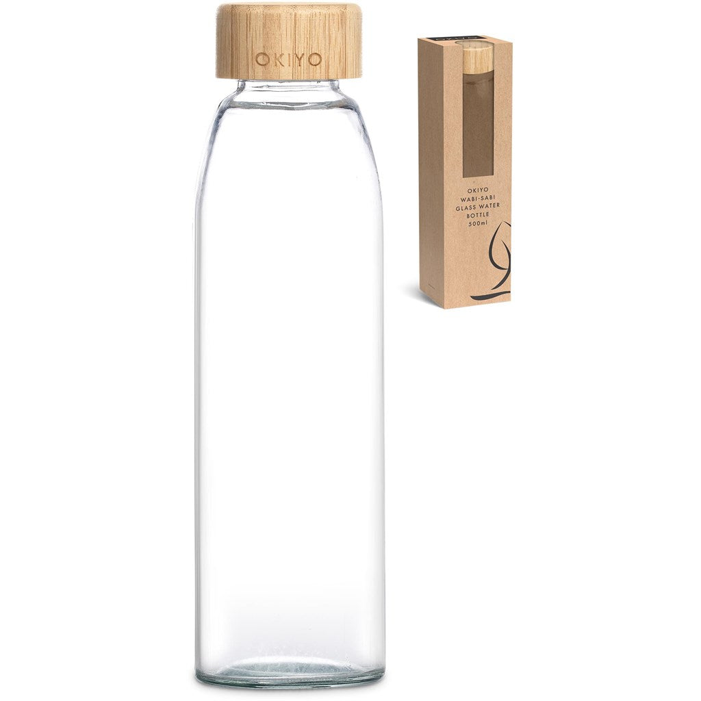 Okiyo Wabi-Sabi Glass Water Bottle - 500ml