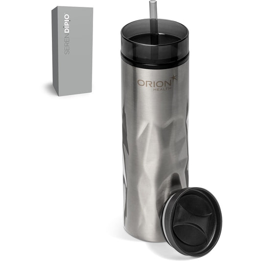 Serendipio Fire & Ice Stainless Steel & Plastic 2-In-1 Tumbler - 435ml - Silver