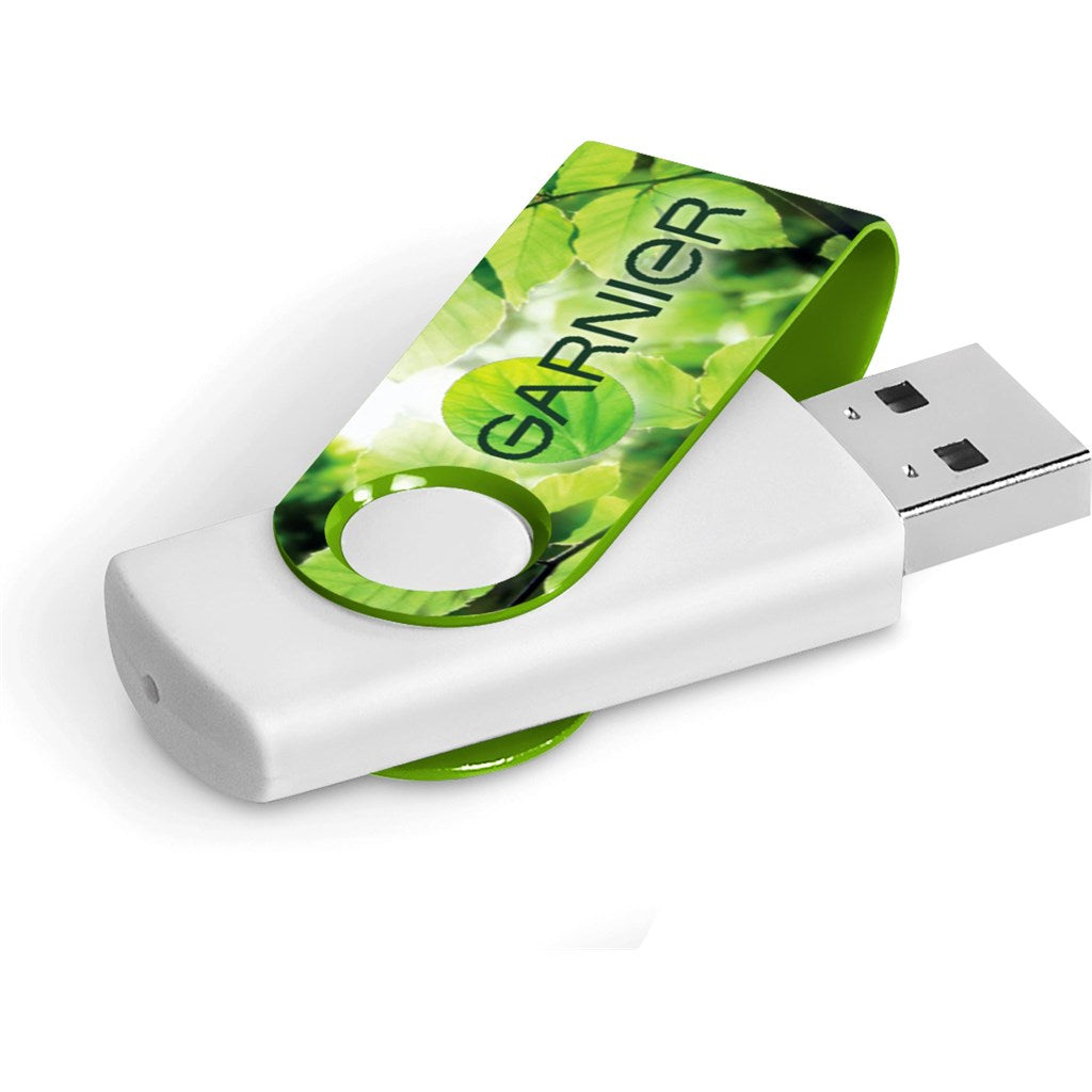 Axis Gyro White Flash Drive - 4GB