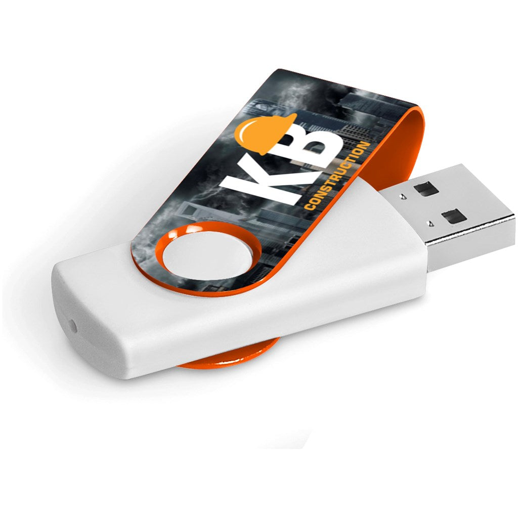 Axis Gyro White Flash Drive - 4GB