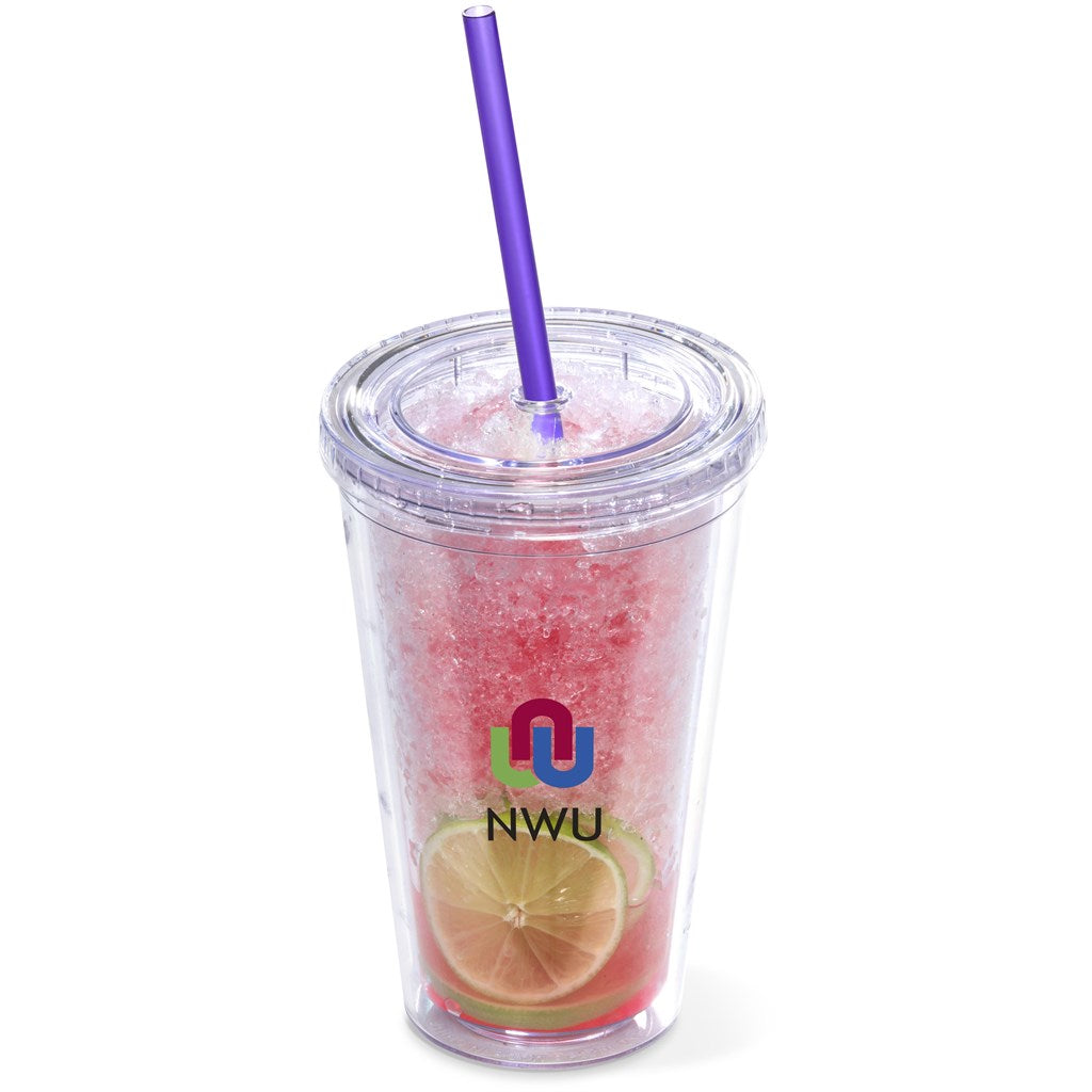 Malibu Double-Wall Frosted Straw Tumbler