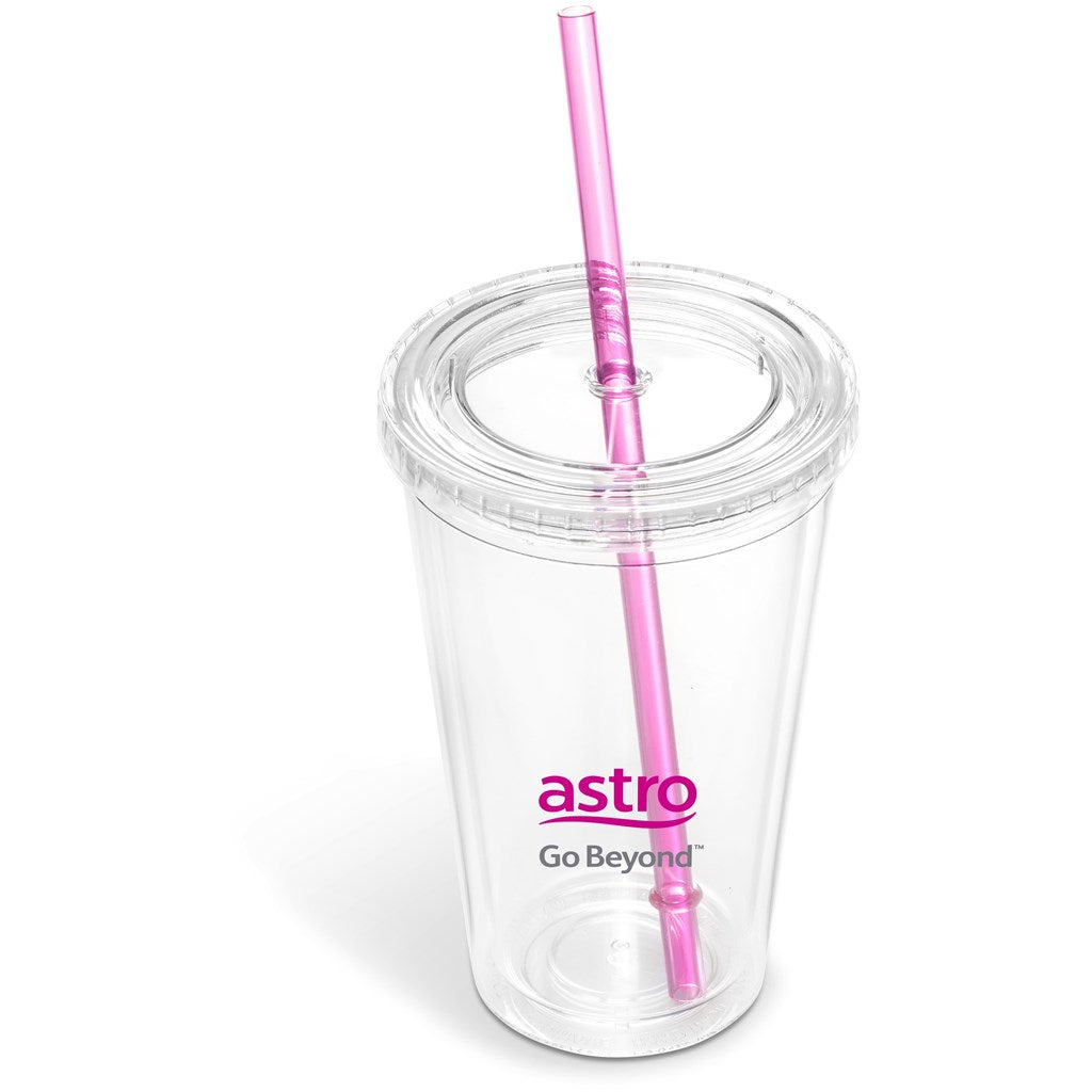 Malibu Double-Wall Frosted Straw Tumbler