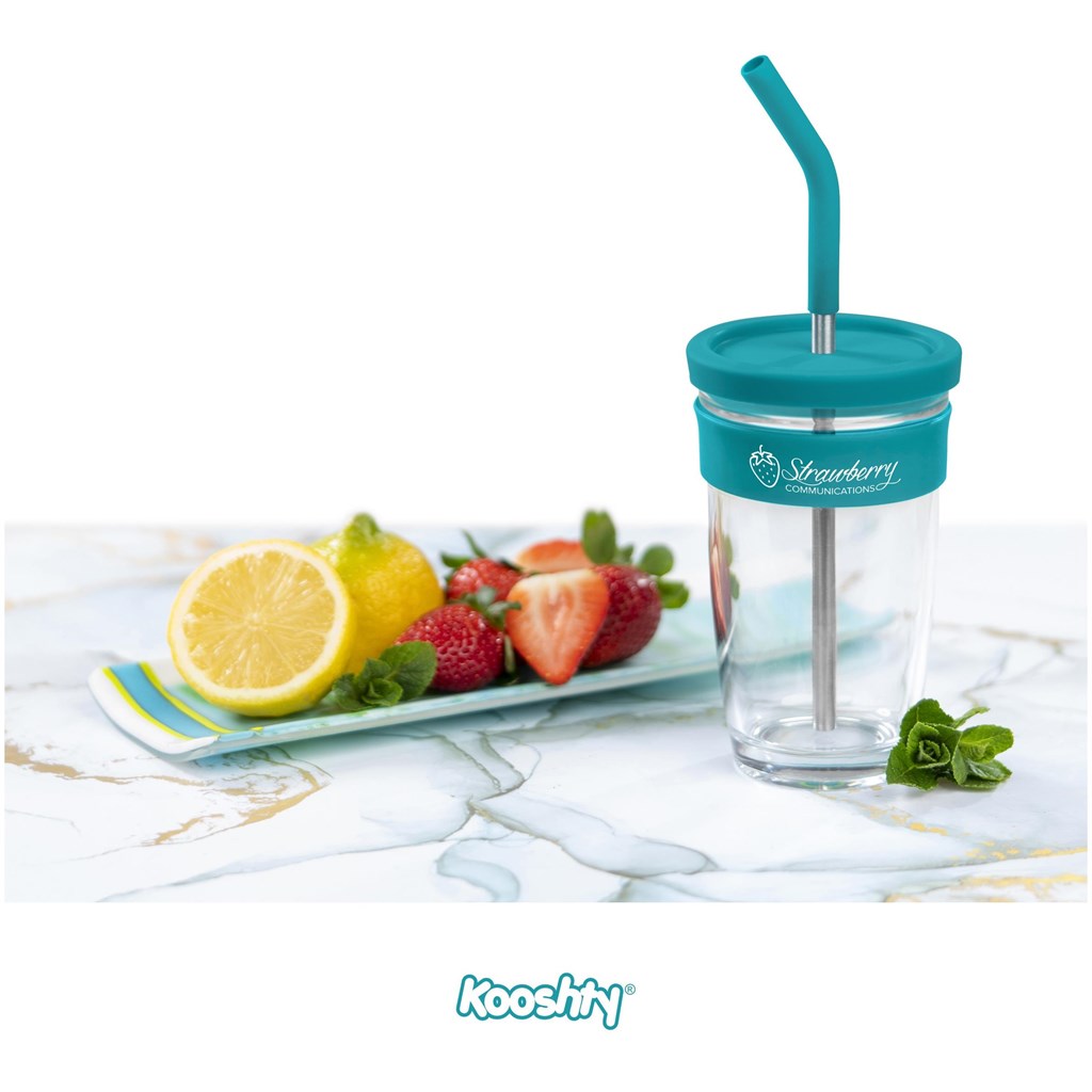 Kooshty Slurp Glass Kup & Straw - 480ML