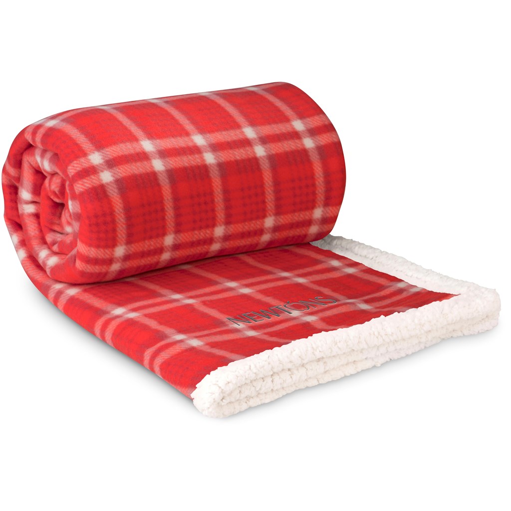 US Basic Everest Sherpa Fleece Blanket - Red