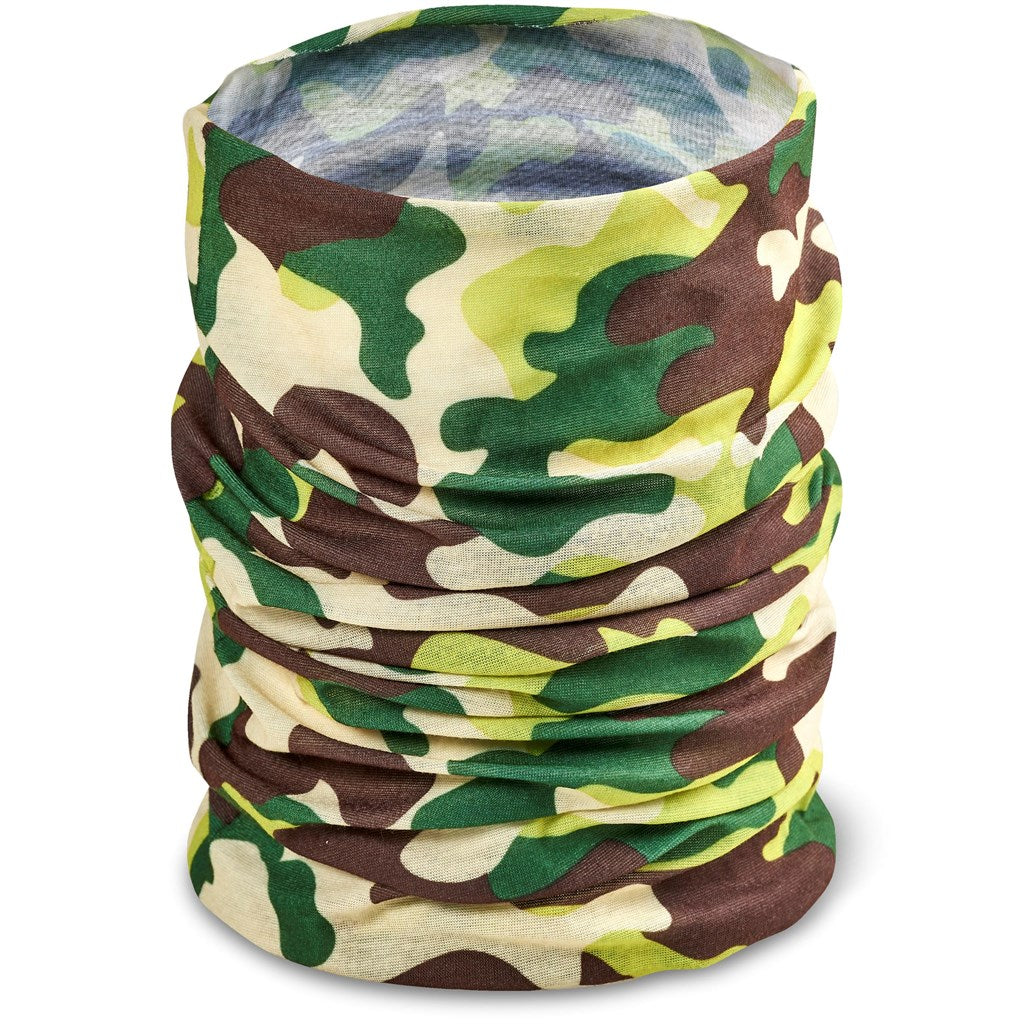 Kids Camo Flexi Tubular Bandana - Green