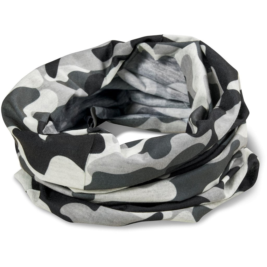 Kids Camo Flexi Tubular Bandana - Grey