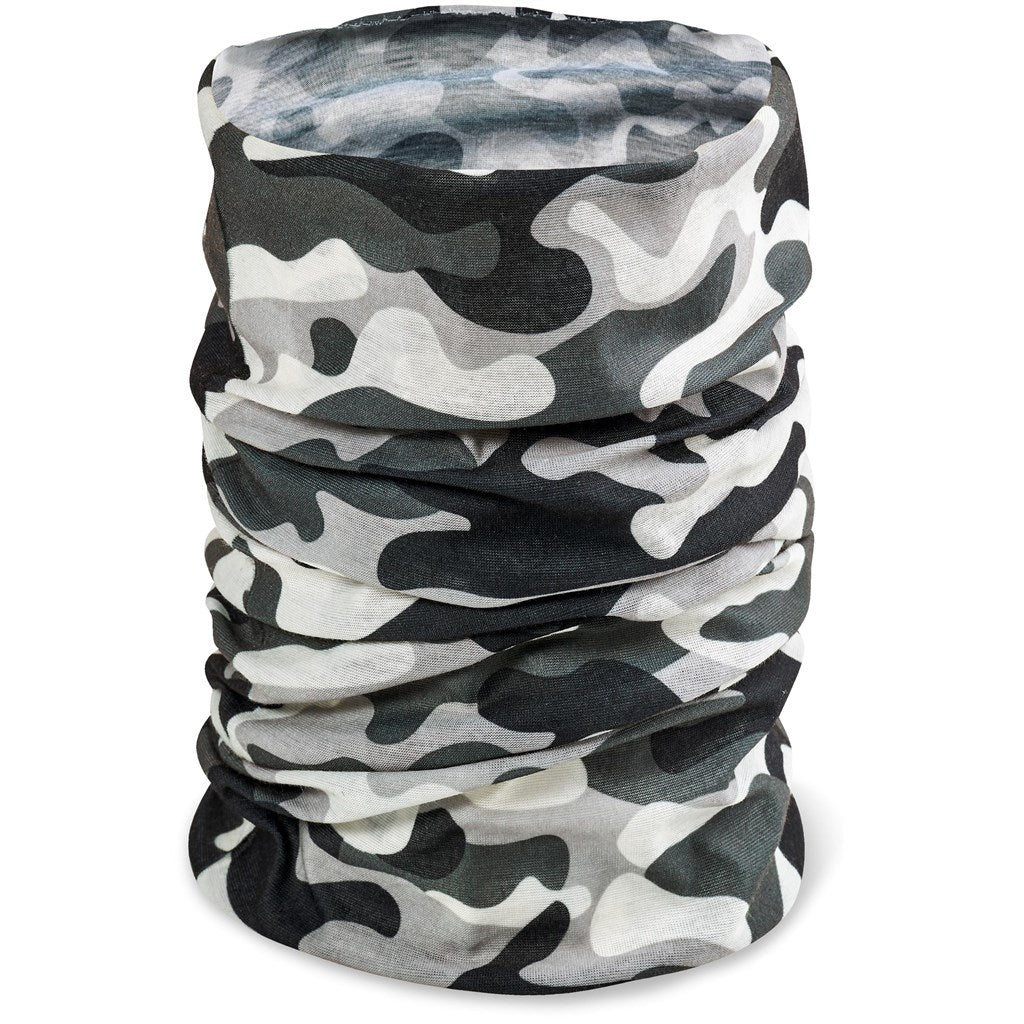 Kids Camo Flexi Tubular Bandana - Grey