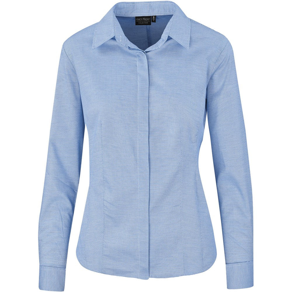 Ladies Long Sleeve Taylor Shirt - Blue