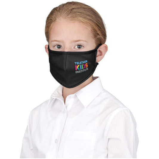 Alto Kids Double Layer Tie-Back Face Mask - Black