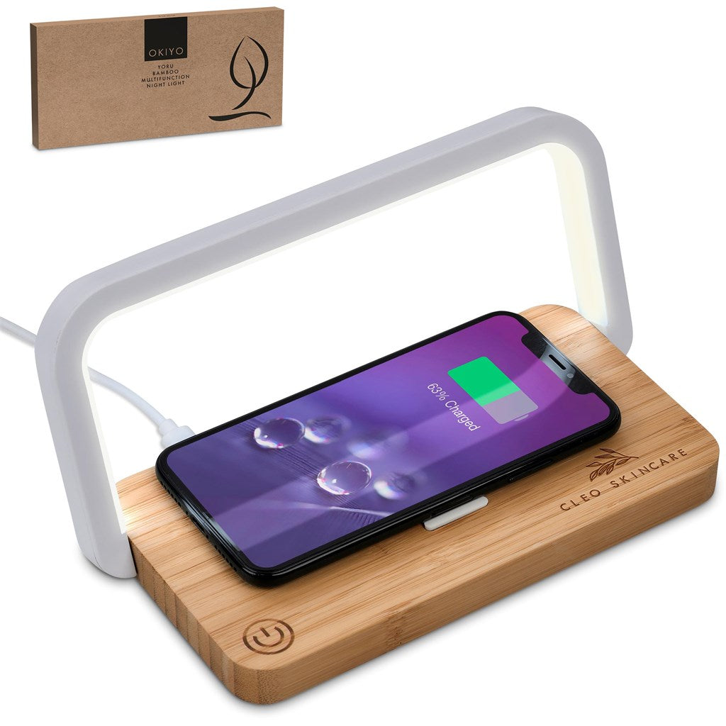 Okiyo Yoru Bamboo Wireless Charger & Night Light