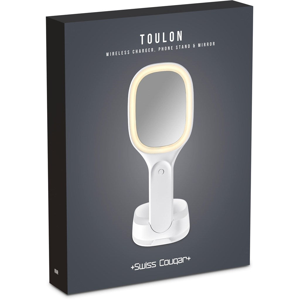 Swiss Cougar Toulon Wireless Charger, Phone Stand & Portable Mirror