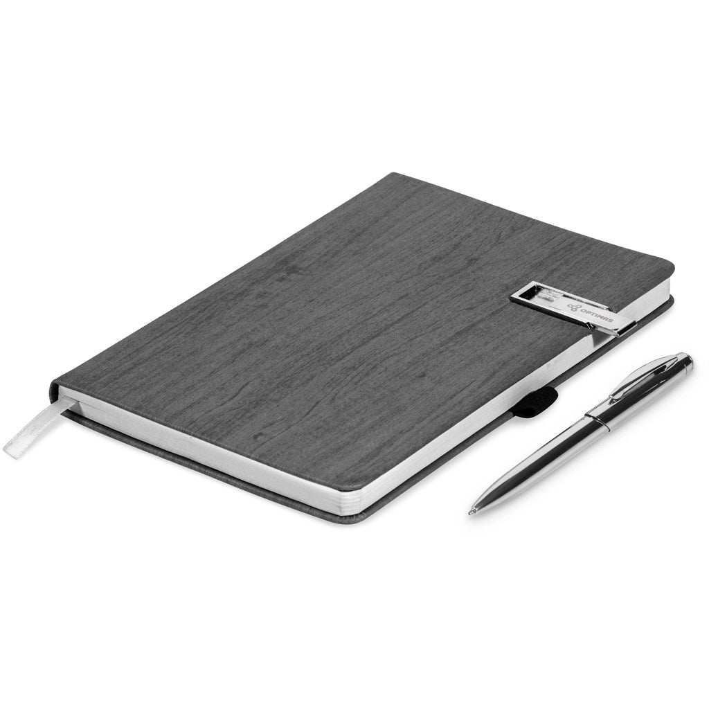 Oakridge A5 Hard Cover USB Notebook - 8GB